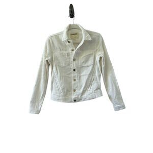 L' Agence Celine Corduroy Jacket Ribbed Slim Fit Cream Women's Size Small